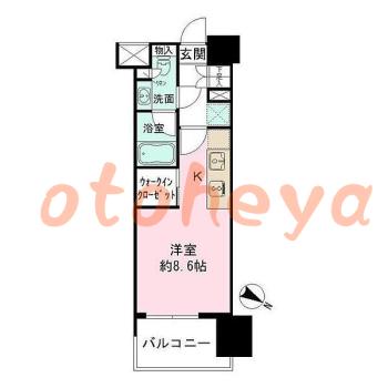 グランドピアノ可の賃貸物件 1 R 13万円の図面１