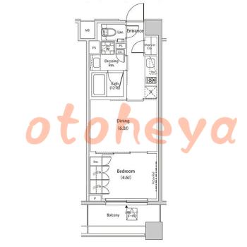 グランドピアノ可の賃貸物件 1 DK 20.1万円の図面１