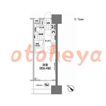 tokyu物件 1 R 13.5万円の図面１