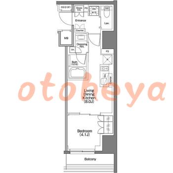 物件 1 LDK 12.5万円の図面１