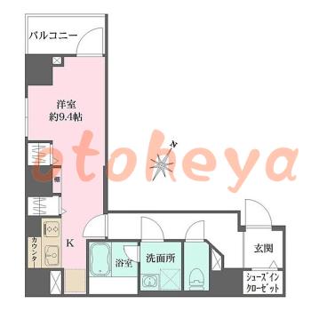 防音室のある楽器可 賃貸物件 1 R 13.1万円の図面１