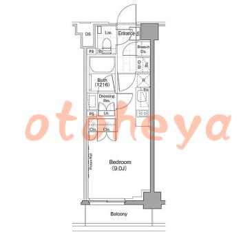 楽器可の賃貸物件 1 R 14万円の図面１