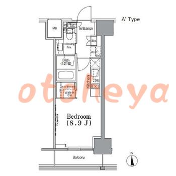 楽器可の賃貸物件 1 R 13.2万円の図面１