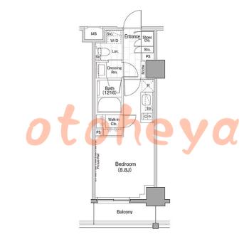 グランドピアノ可の賃貸物件 1 R 12.2万円の図面１