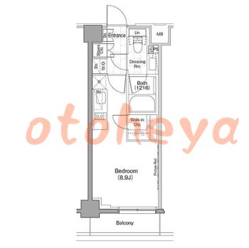 楽器可の賃貸物件 1 R 14.1万円の図面１