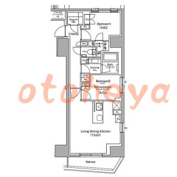 防音室のある楽器可 賃貸物件 1 SLDK 24万円の図面１