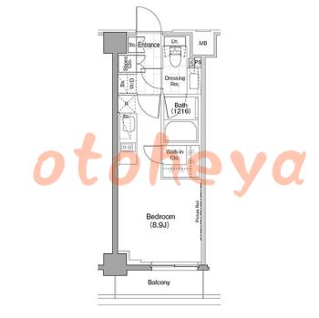 楽器可の賃貸物件 1 R 14.4万円の図面１