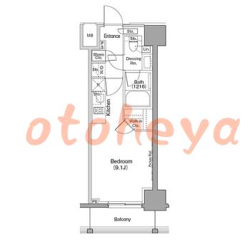 グランドピアノ可の賃貸物件 1 R 11.4万円の図面１