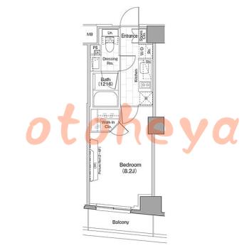 グランドピアノ可の賃貸物件 1 K 15.2万円の図面１