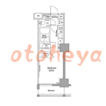 グランドピアノ可の賃貸物件 1 R 11.8万円の図面１