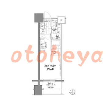 楽器可の賃貸物件 1 R 15.3万円の図面１