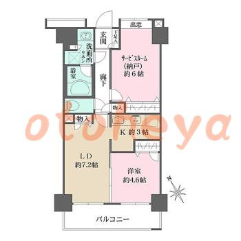 防音室のある楽器可 賃貸物件 1 SLDK 16万円の図面１