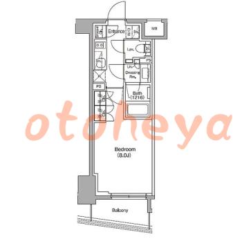 楽器可の賃貸物件 1 K 12.5万円の図面１