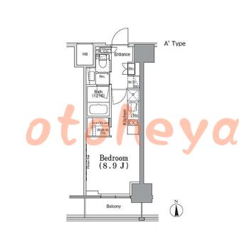 グランドピアノ可の賃貸物件 1 R 15.5万円の図面１