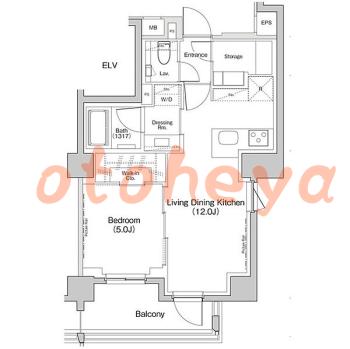 楽器可の賃貸物件 1 LDK 28万円の図面１