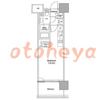 楽器可の賃貸物件 1 R 14.9万円の図面１