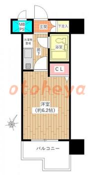 kanagawa物件 1 K 4.9万円の図面１