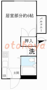 tokyo23物件 1R 7.2万円の図面１