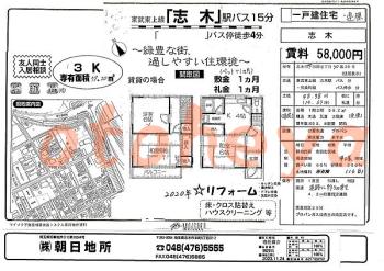 saitama物件 3K 5.8万円の図面１