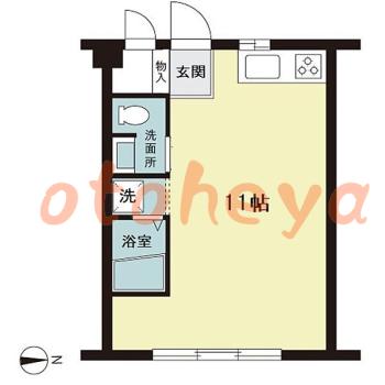 防音室のある楽器可 賃貸物件 1 R 10万円の図面１