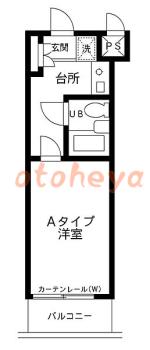 tokyo23物件 1K 5.4万円の図面１