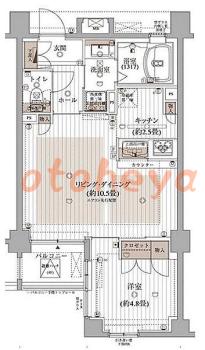 グランドピアノ可の賃貸物件 1 LDK 11.4万円の図面１