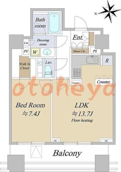 metoro物件 1 LDK 29万円の図面１