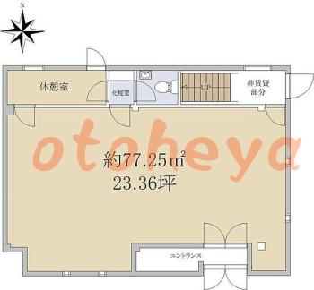 防音室のある楽器可 賃貸物件   28万円の図面１