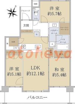 saitama物件 3 LDK 16.9万円の図面１