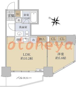 防音室のある楽器可 賃貸物件 1 LDK 18万円の図面１
