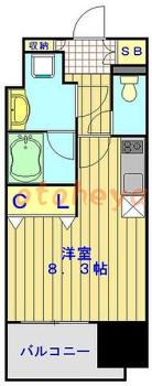 防音室のある楽器可 賃貸物件 1 R 8.5万円の図面１
