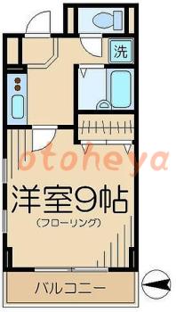 防音室のある楽器可 賃貸物件 1 K 10万円の図面１