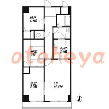 物件 2 SLDK 9.4万円の図面１