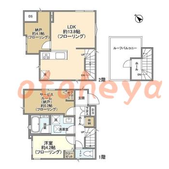 tokyo23物件 1SLDK 28.6万円の図面１