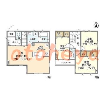 グランドピアノ可の賃貸物件 3LDK 28.9万円の図面１