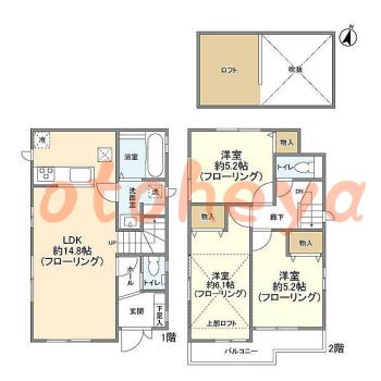 saitama物件 3LDK 18.6万円の図面１