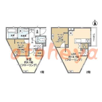 tokyo23物件 1SLDK 34.2万円の図面１