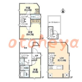 tokyo23物件 3LDK 25.9万円の図面１