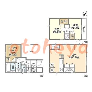 garden物件 2SLDK 23.8万円の図面１