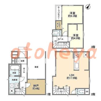 reikin物件 2SLDK 25.9万円の図面１