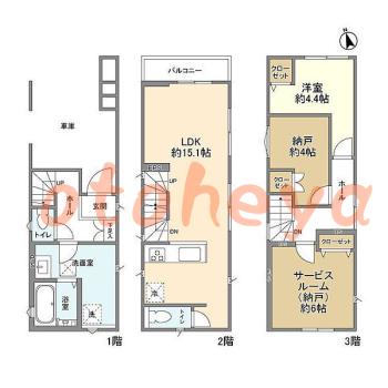 tokyo23物件 1SLDK 29.6万円の図面１