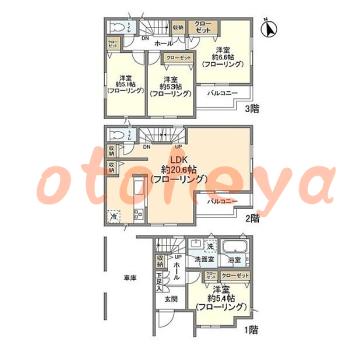 kanagawa物件 4LDK 24.8万円の図面１