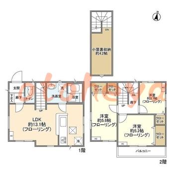 楽器可の賃貸物件 3 LDK 28万円の図面１