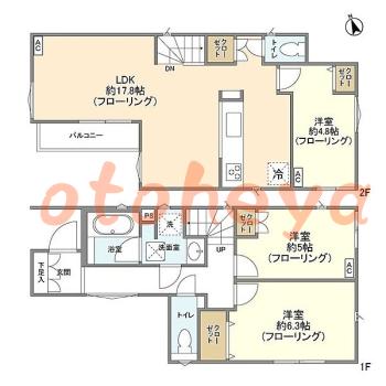 防音室のある楽器可 賃貸物件 3 LDK 22.9万円の図面１