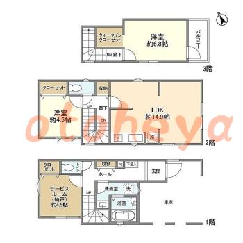 tokyo4物件 2 SLDK 24.2万円の図面１