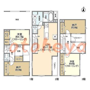 keisei物件 2 SLDK 22.8万円の図面１