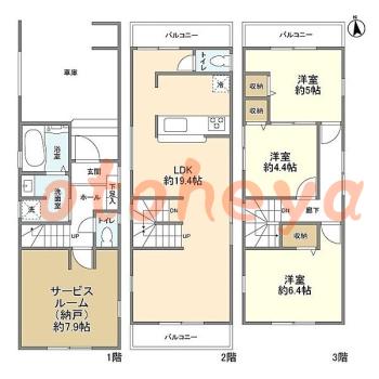 saitama物件 3 SLDK 19.8万円の図面１