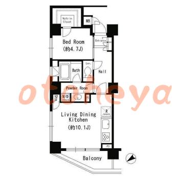 楽器可の賃貸物件 1 LDK 22.9万円の図面１