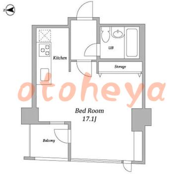 防音室のある楽器可 賃貸物件 1 R 22.5万円の図面１