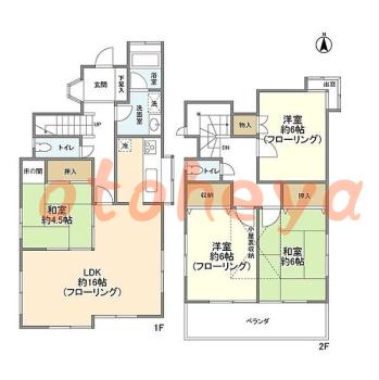 楽器可の賃貸物件 4 LDK 15万円の図面１